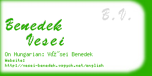 benedek vesei business card